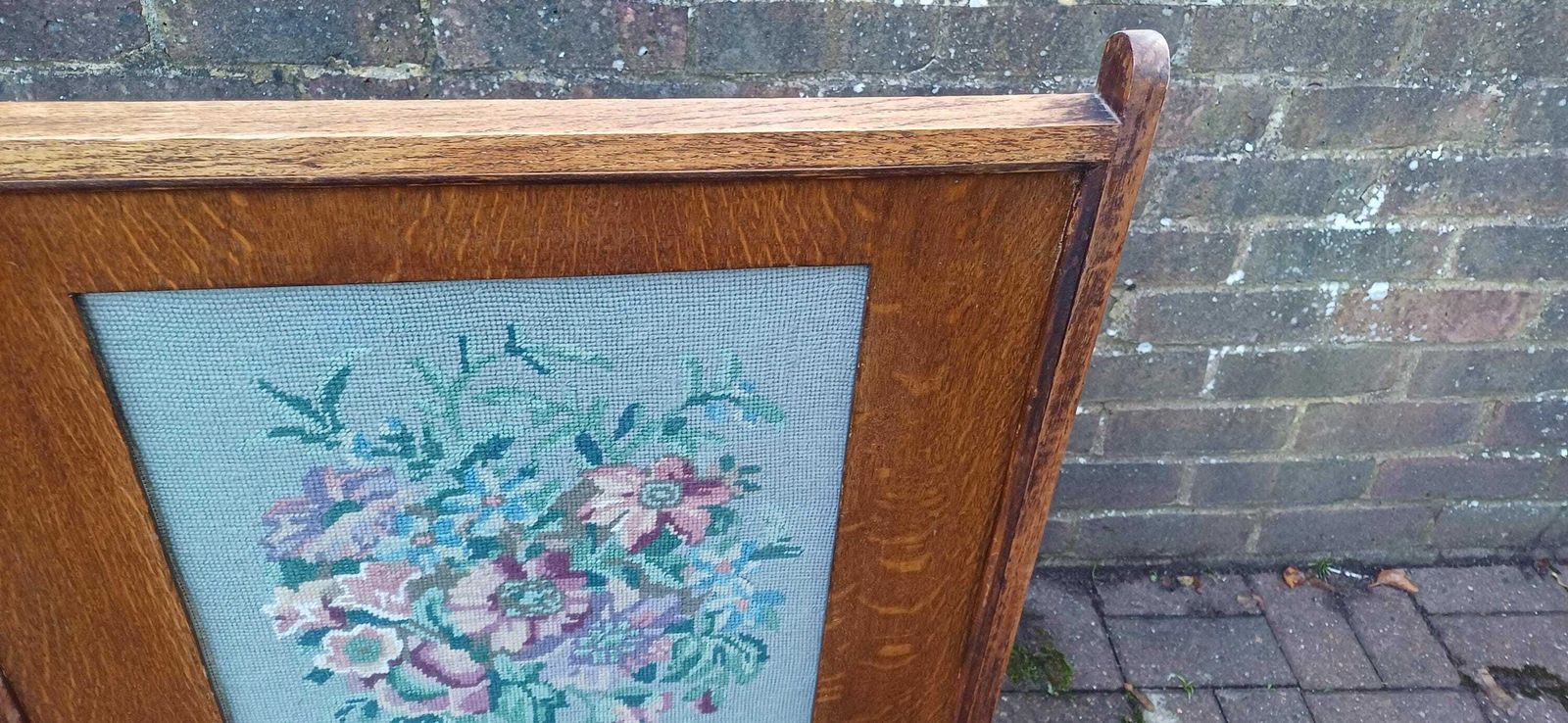 Huge Imposing Top Quality Hand Finished Bespoke Upcycled Tapestry Fire Screen. Free Hand Delivery. photo vinterior