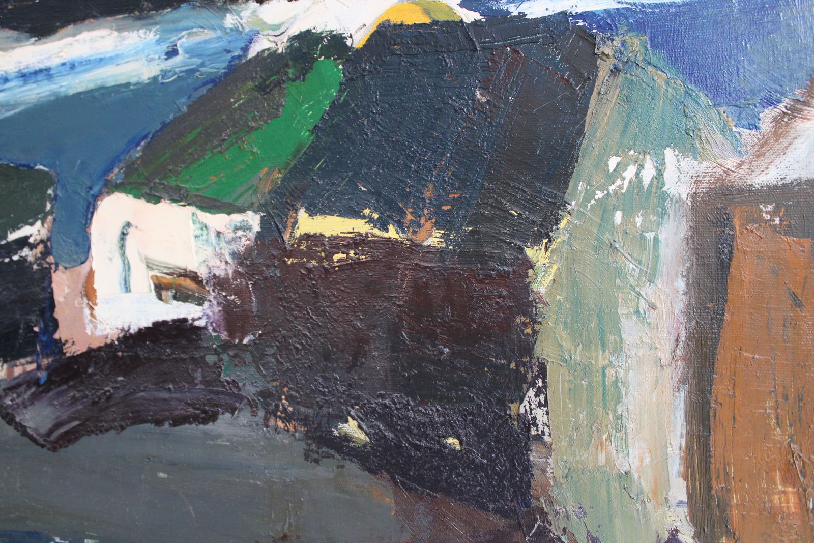 Aleksandr Rodin (1922   2001, Latvian, Russian) By The Daugava River. Oil On Canvas. 31.89 X 39.76 Inches (81. 5 X 101 Cm) photo furniture