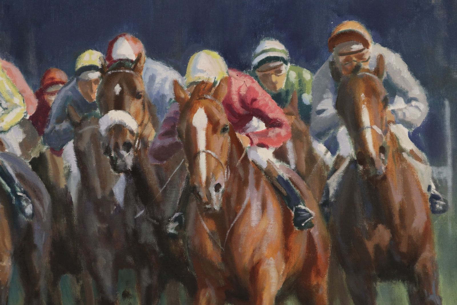 'Rounding The Bend' By Neil Cawthorne (1936 2022) Framed Original Oil On Canvas Painting 1979 photo vinterior