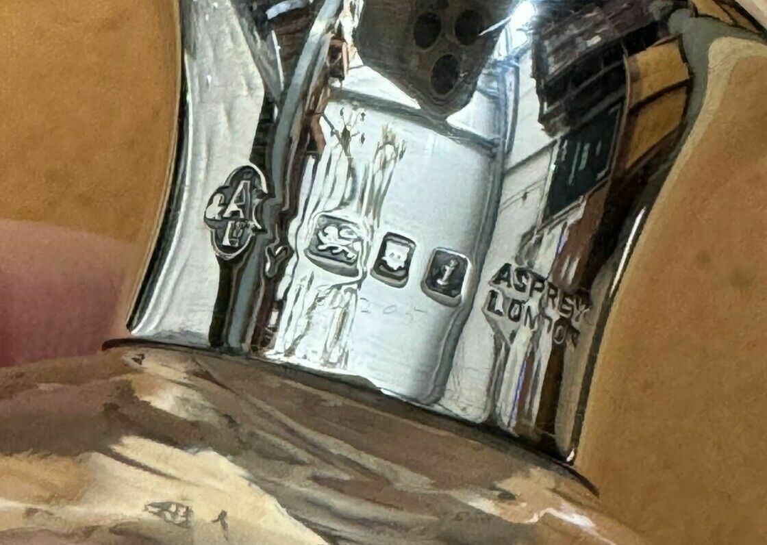 Small One Person Asprey & Co 1964 Sterling Silver Pinch Spirit Wine Decanter photo furniture