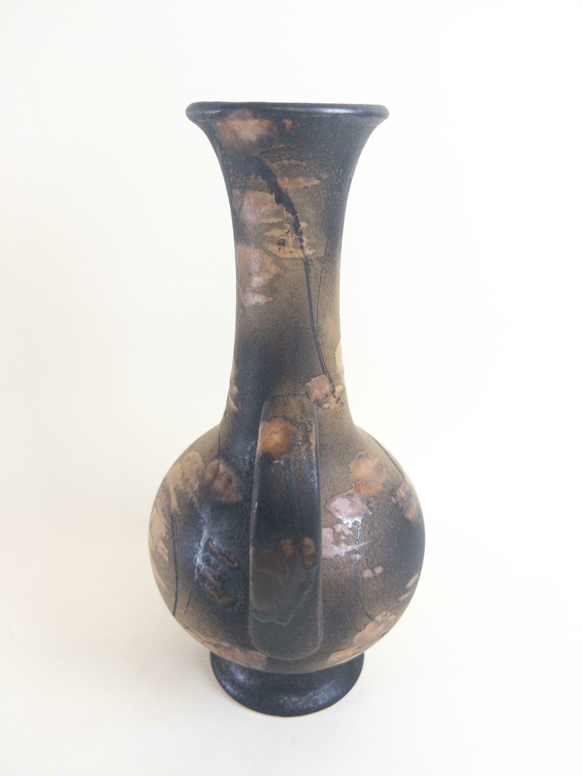 Ruscha Art Kyra Vase K 35   West German Pottery Vase With Handle   Ruscha Ceramic Vase By Heinz Siery photo 94.0