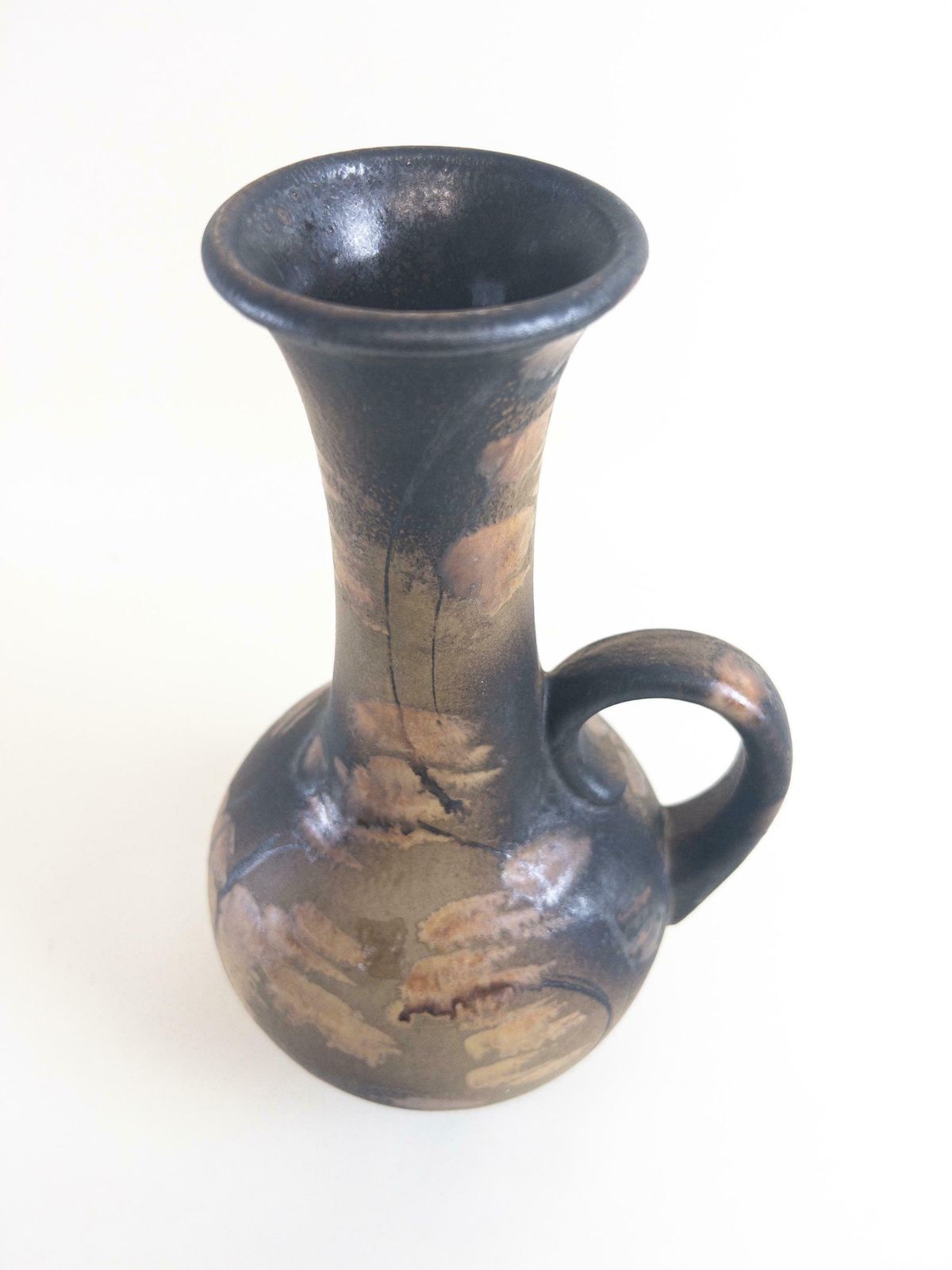 Ruscha Art Kyra Vase K 35   West German Pottery Vase With Handle   Ruscha Ceramic Vase By Heinz Siery photo vintage
