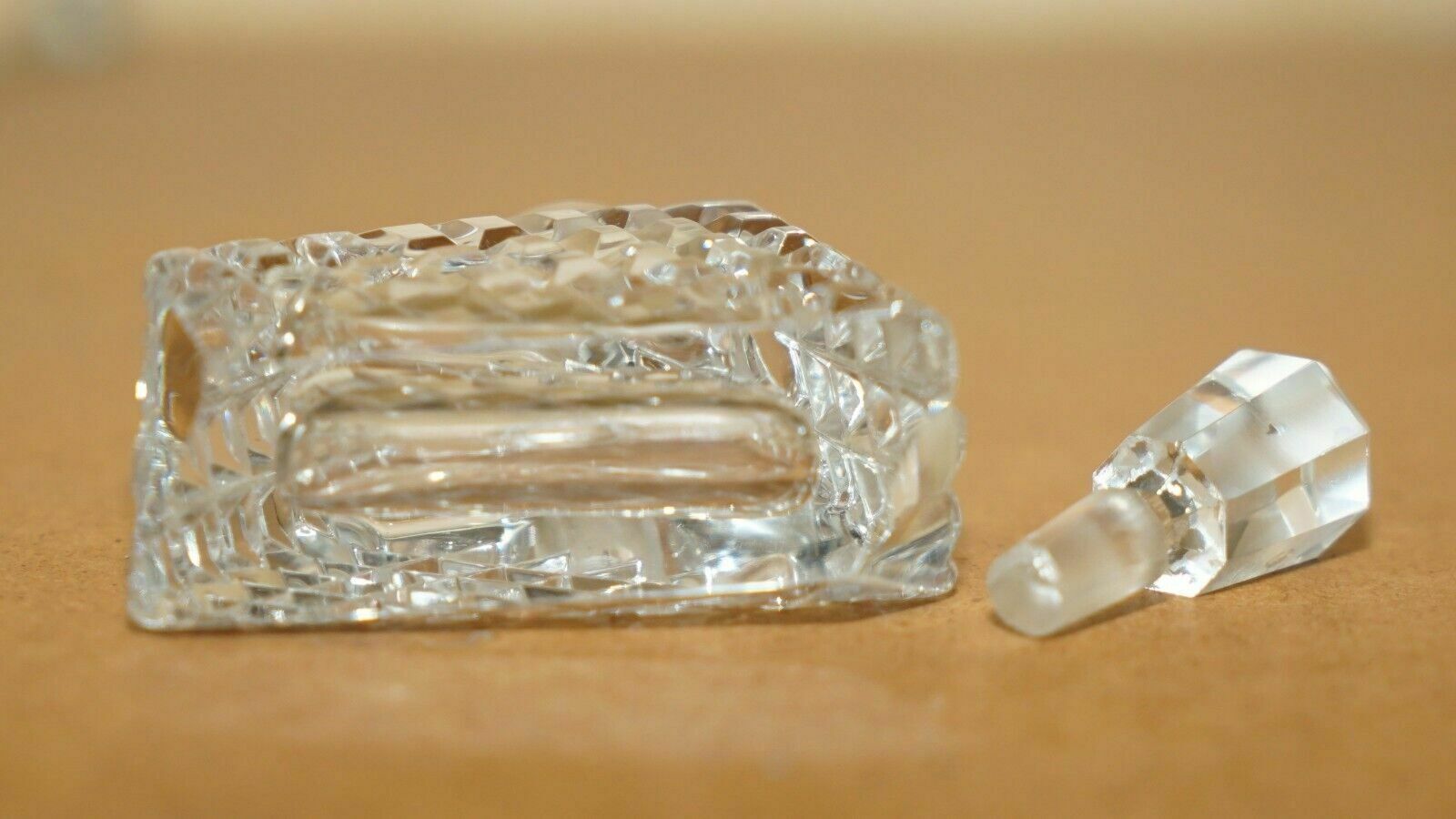 Stunning Antique Cut Glass Crystal Collectable Dressing Table Perfume Bottle photo buy