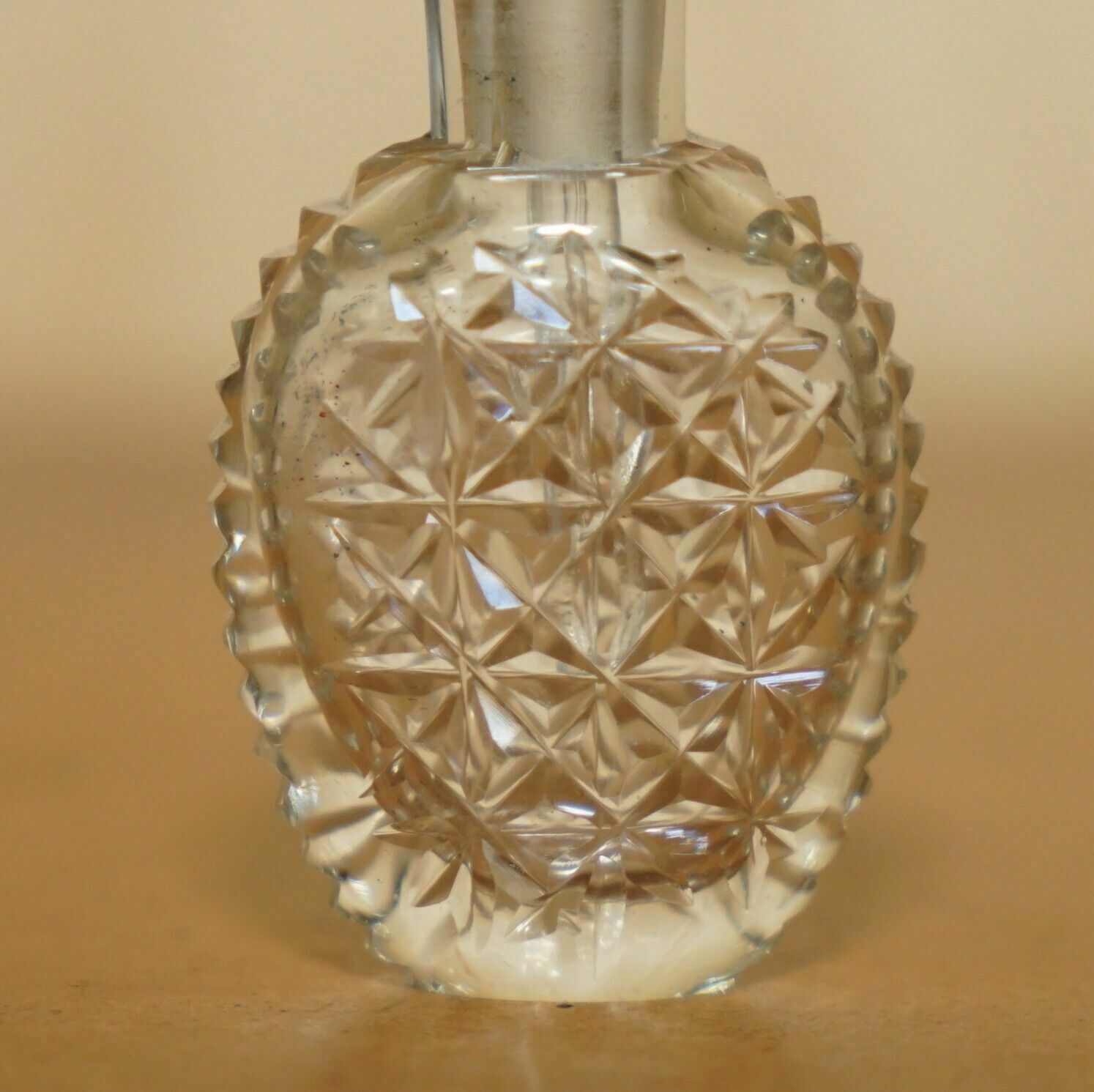 Fine Antique French Cut Glass Crystal Collectable Dressing Table Perfume Bottle photo Home Decor