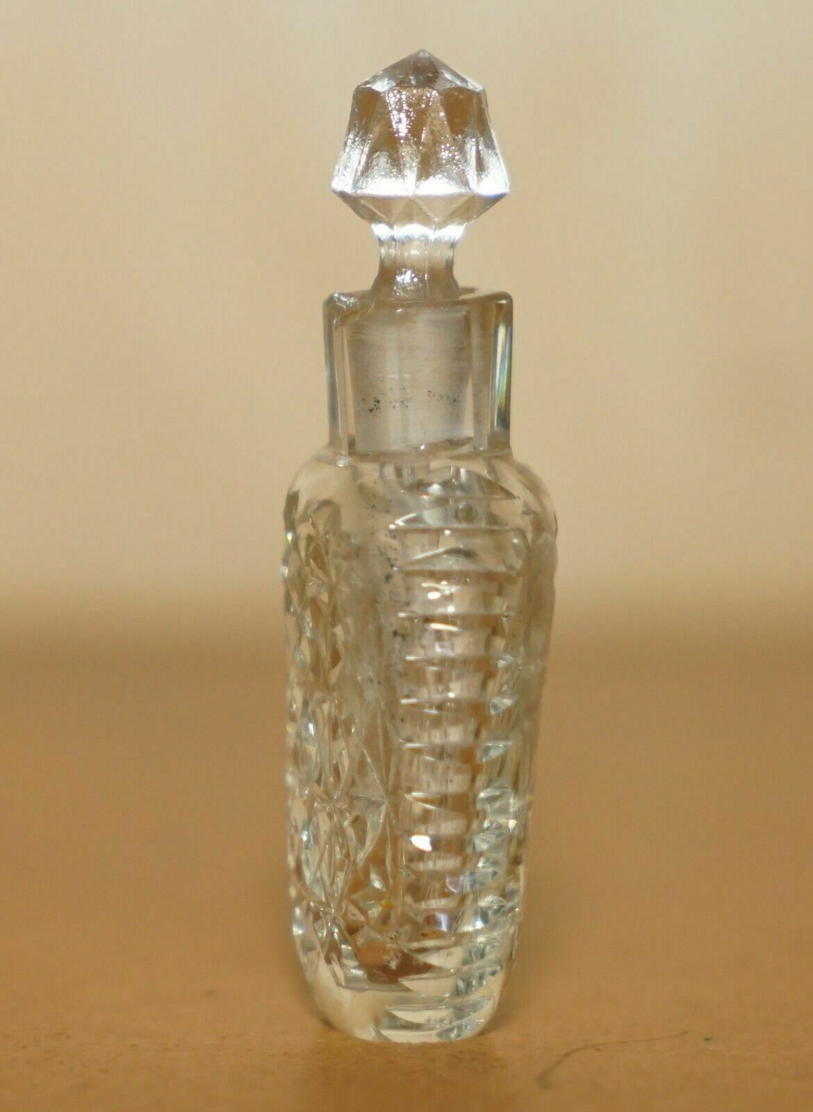 Fine Antique French Cut Glass Crystal Collectable Dressing Table Perfume Bottle photo vintage