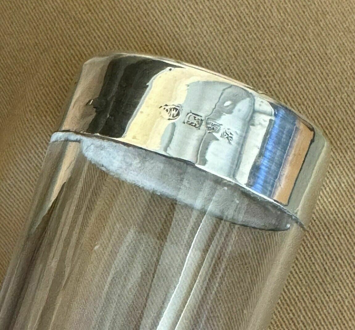 photo for sale Stunning Antique 1908 Cut Glass Crystal Sterling Silver Plant Vase Must See