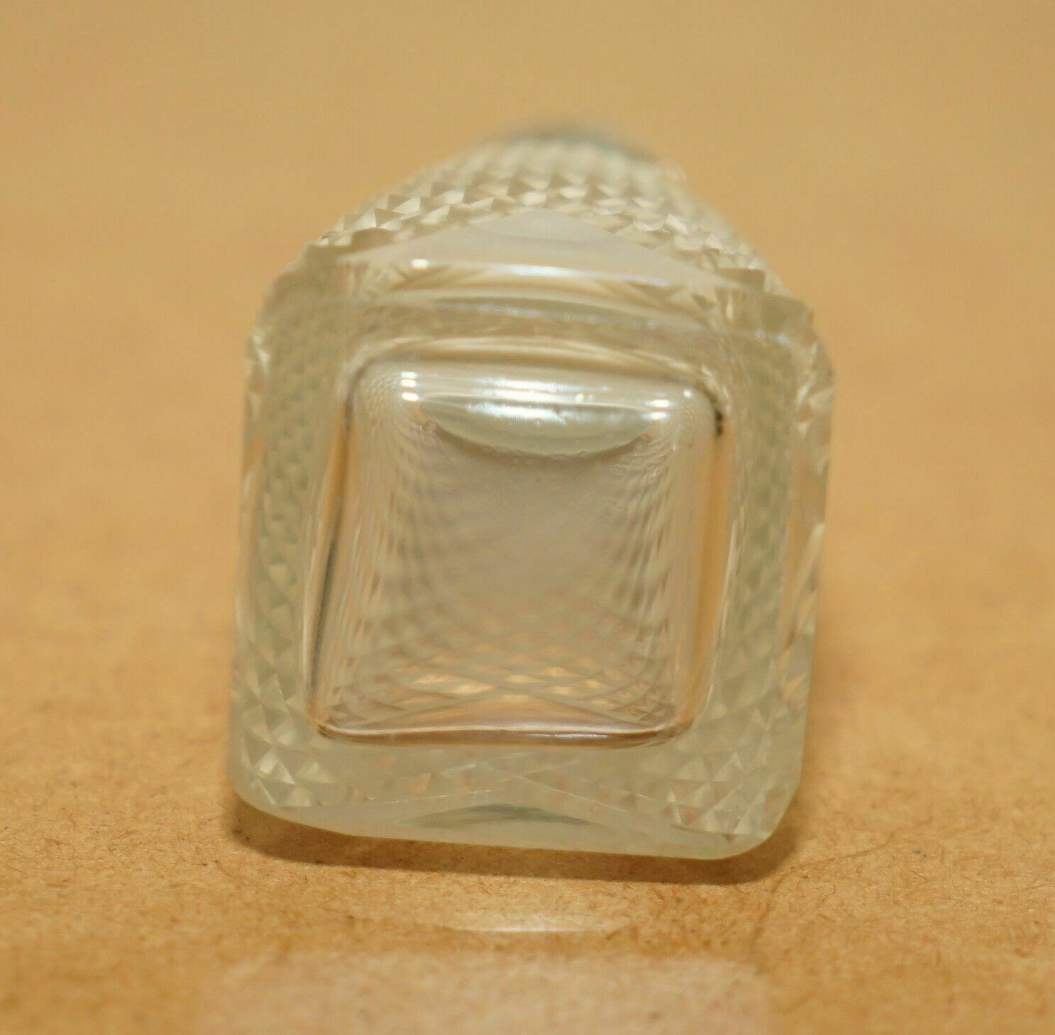 Home Decor Antique Sterling Silver Perfume Bottle In Cut Glass Crystal Lovely Craftsmanship photo