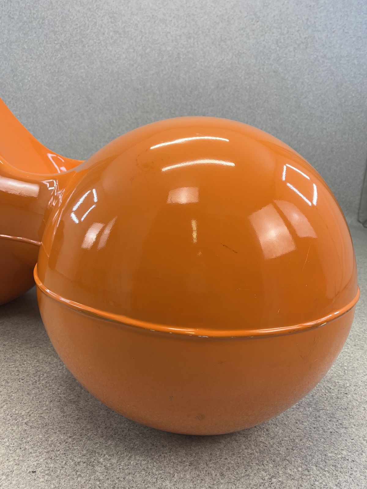 Iconic Vintage Eero Aarnio Orange Tomato Chair, Space Age By Adelta photo vinterior