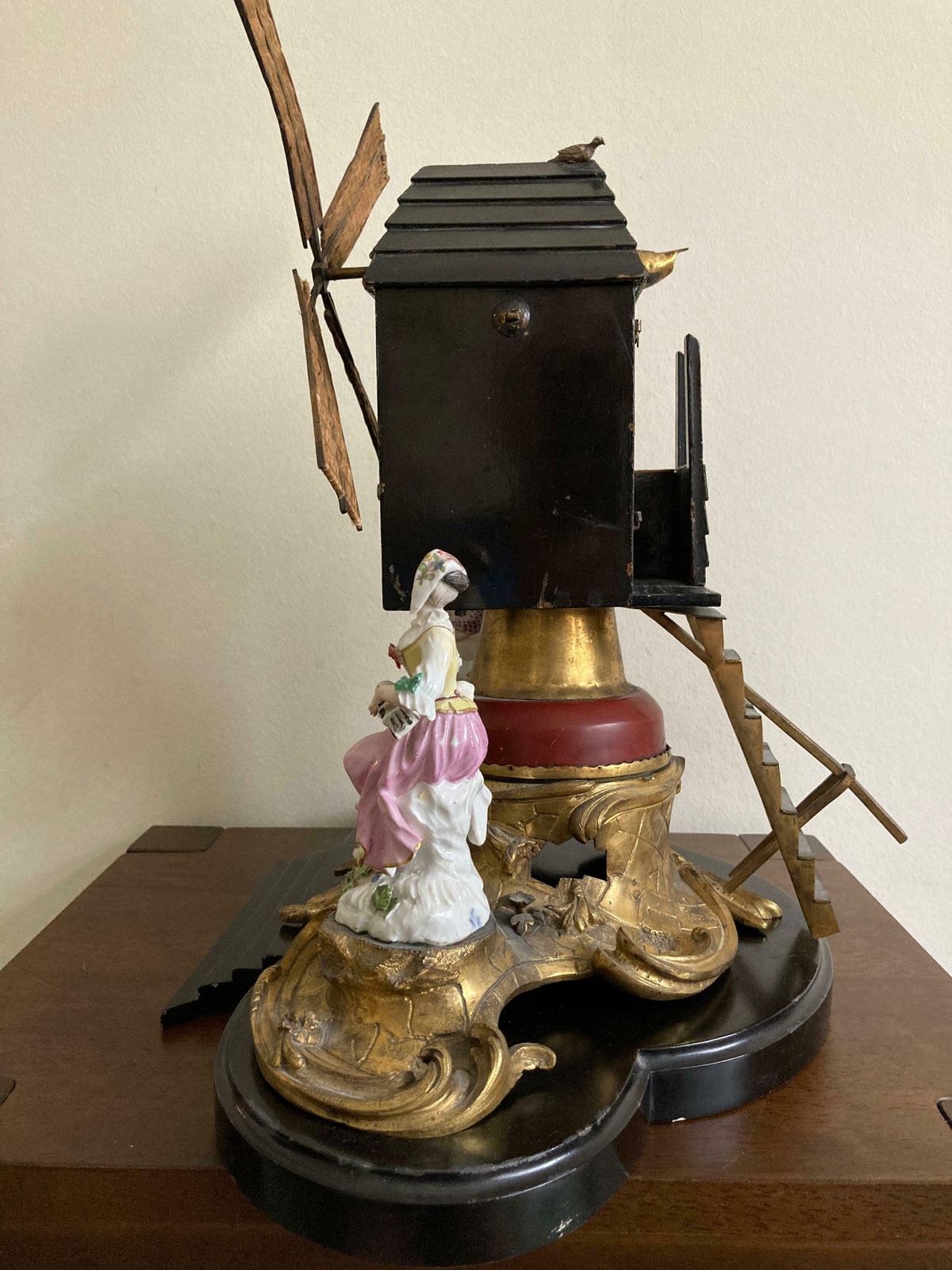 photo furniture Ormolu Windmill With Meissen Harlequin And Columbine