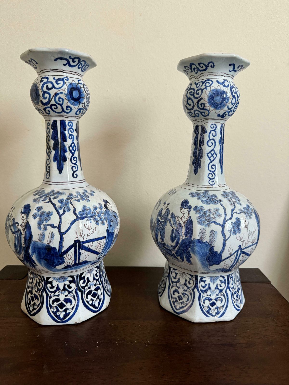 Early 18th Century Pair Of Delft Vases photo Home Decor