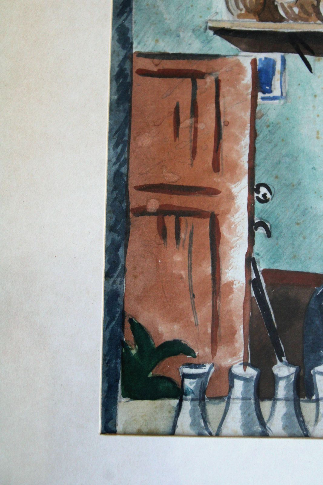 Niklavs Strunke (1894   1966, Latvian, Polish, Italian).  At Cafe. Mixed Media On Paper, 18. 5 X 14 Cm photo for sale