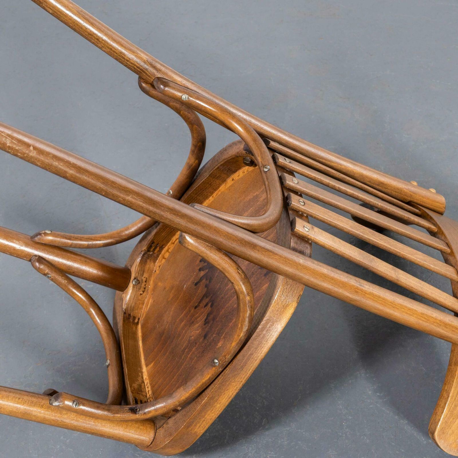 1960’s Bentwood Honey Beech Bentwood Dining Chairs – Set Of Four photo for sale