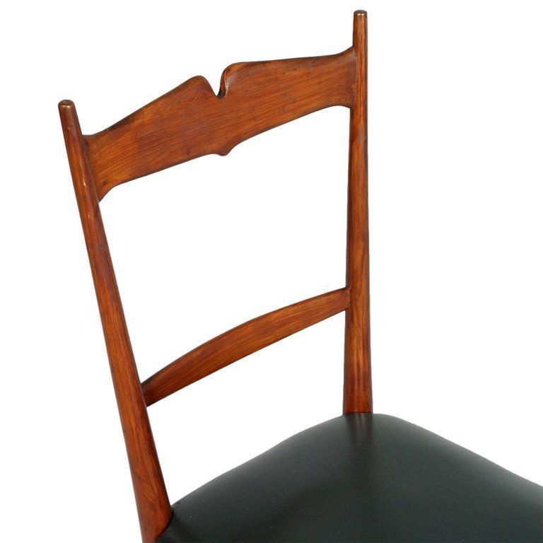 Italian Midcentury Six Chairs Ico And Luisa Parisi Designers Cherrywood photo furniture