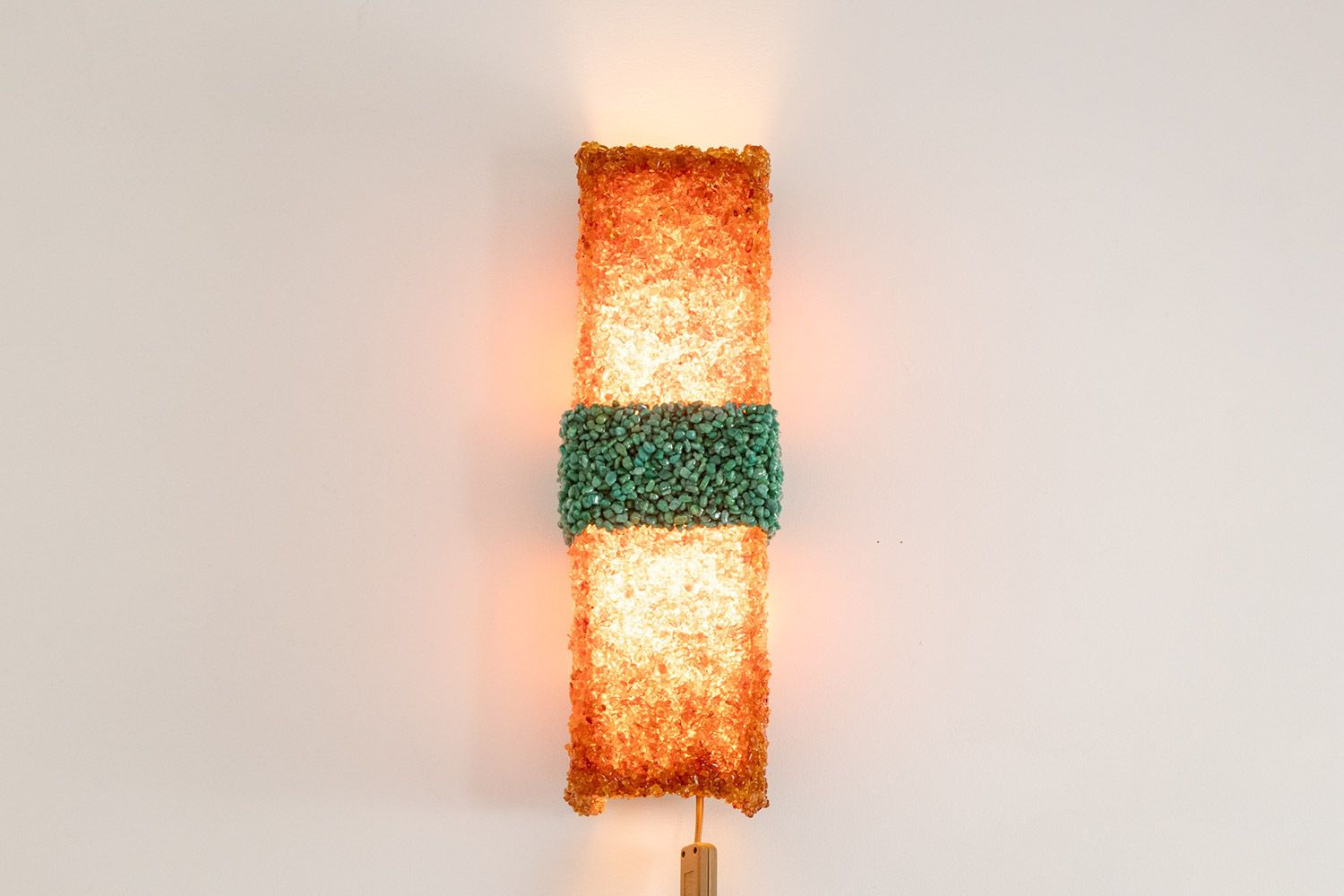 Pair Of Amazonite And Amber Wall Lights. Contemporary Artist Work. Ls60032086g photo furniture