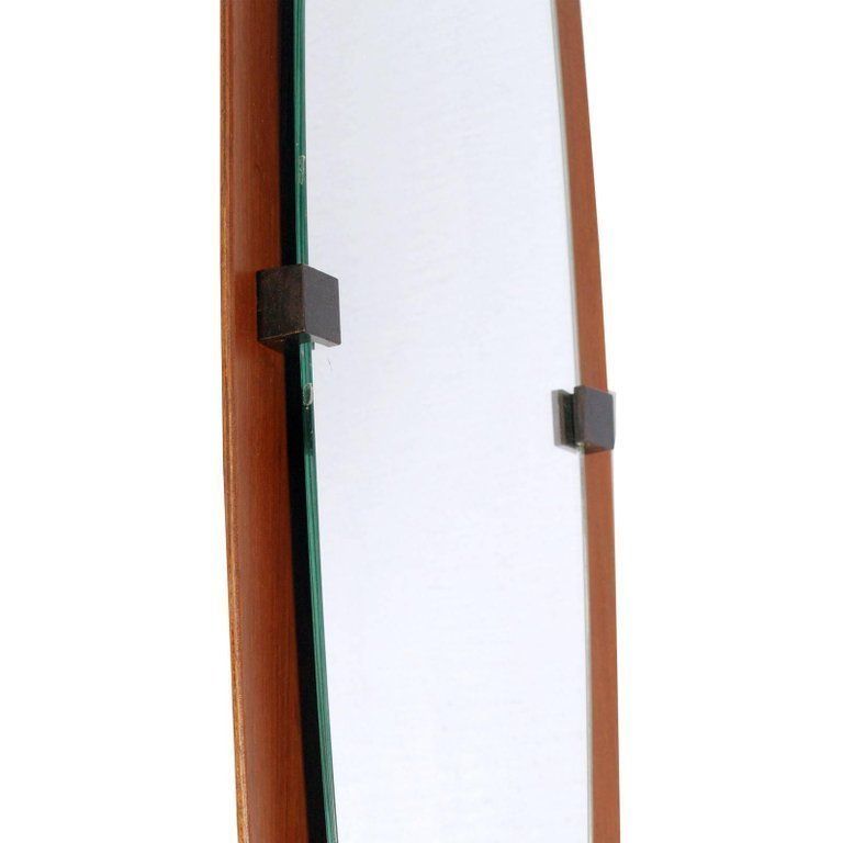 1960s Italian Wall Mirror, Bentwood Teack, Franco Campo & Carlo Graffi For Home photo furniture
