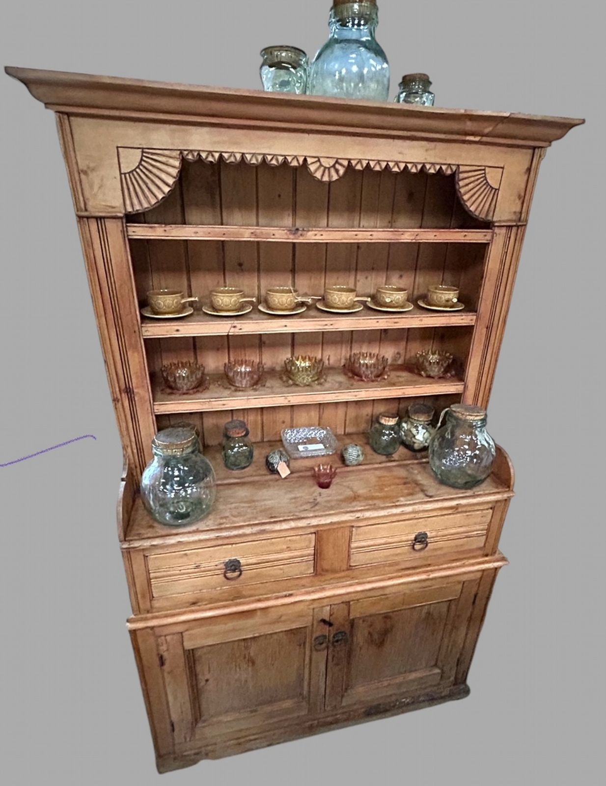 A C. 1915 Pine Dresser, 1910s, Antique photo 695.0