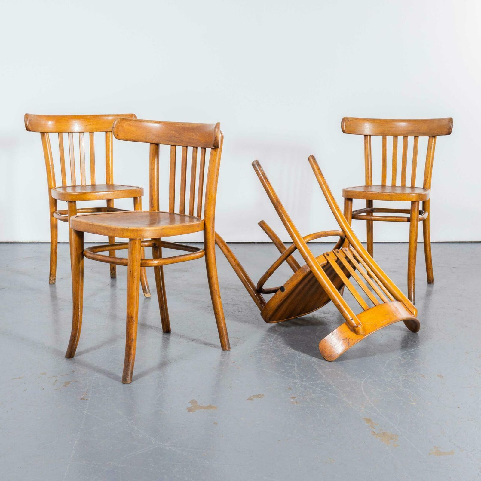 1920’s Warm Honey Classic Bentwood Dining Chair – Various Quantities Available   Sets Of Six photo vinterior
