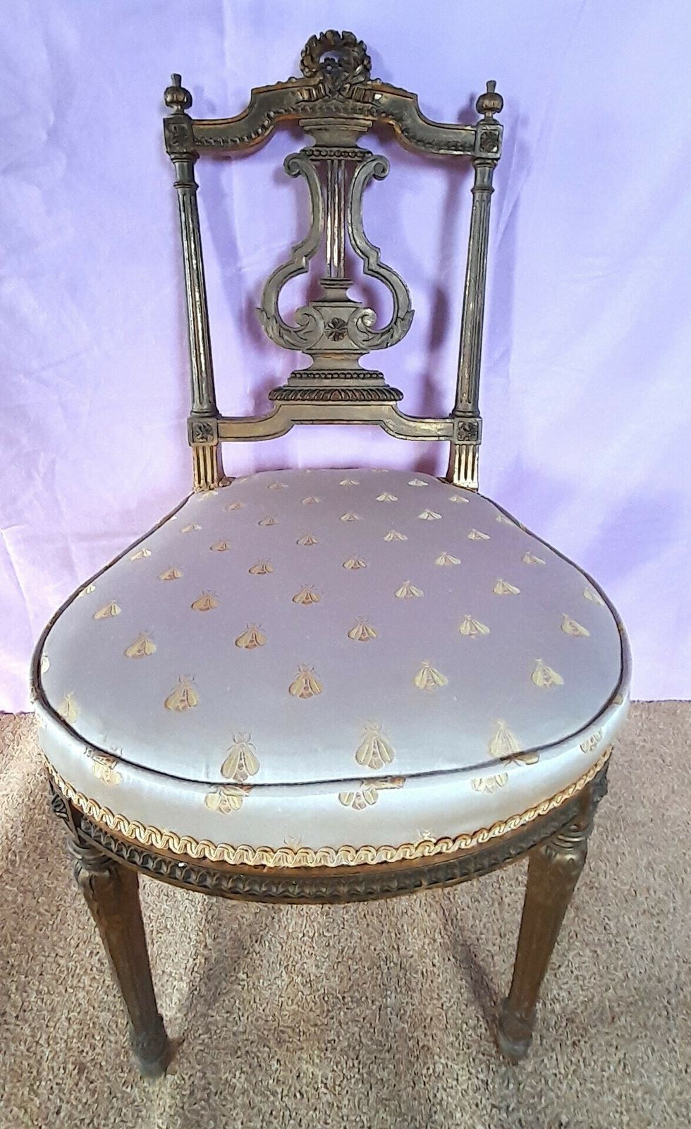 Antique French Guilt Chair, 1800s