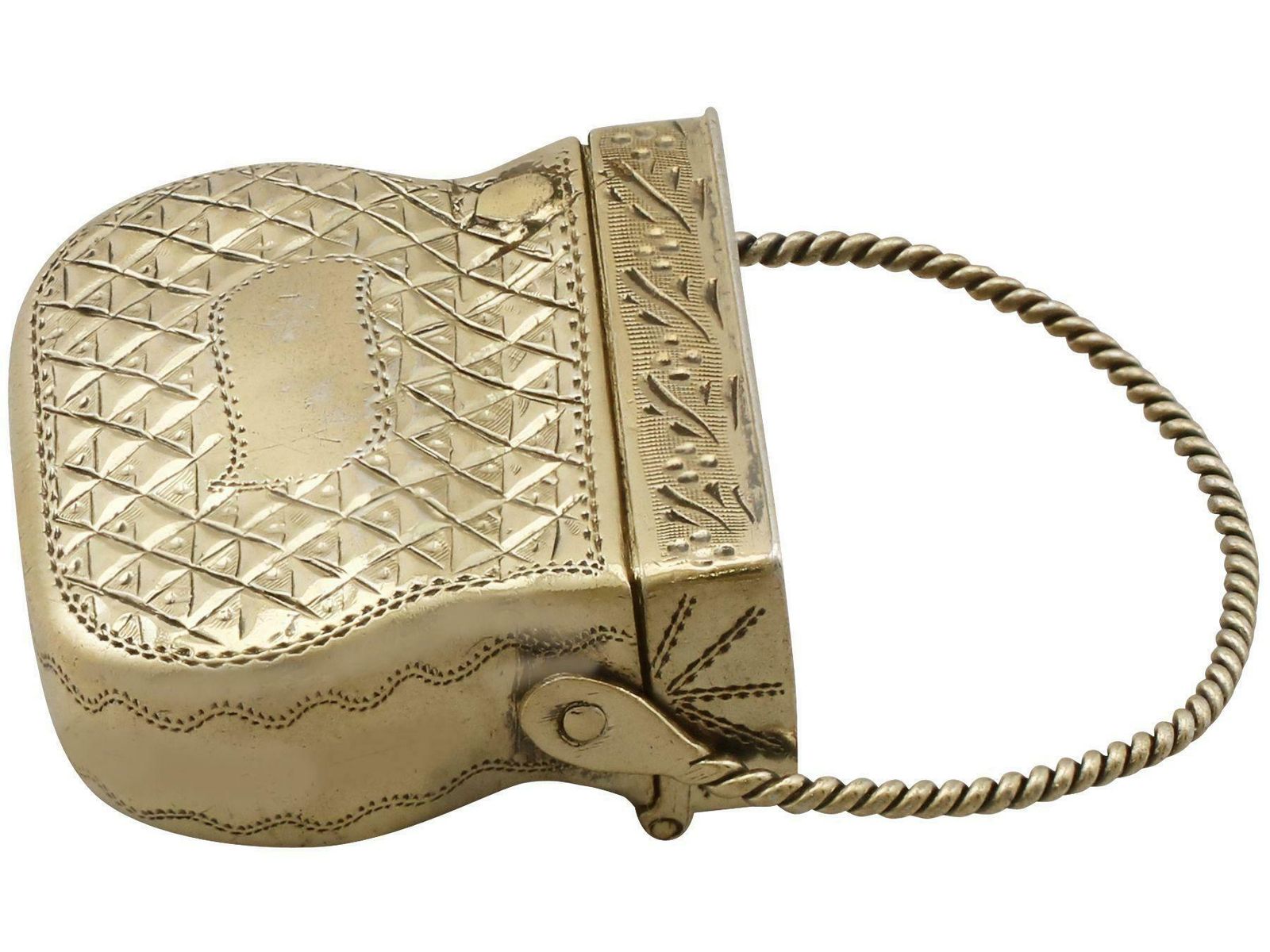 John Wilkinson Antique Sterling Silver Gilt Purse Vinaigrette photo Home Decor