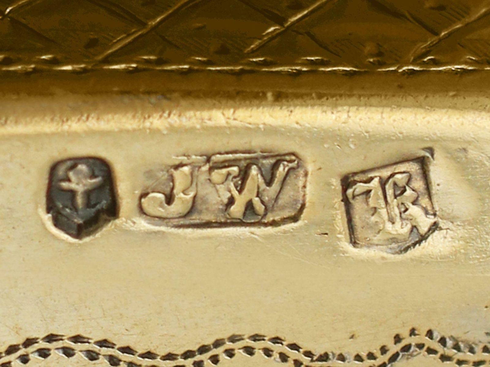 photo for sale John Wilkinson Antique Sterling Silver Gilt Purse Vinaigrette