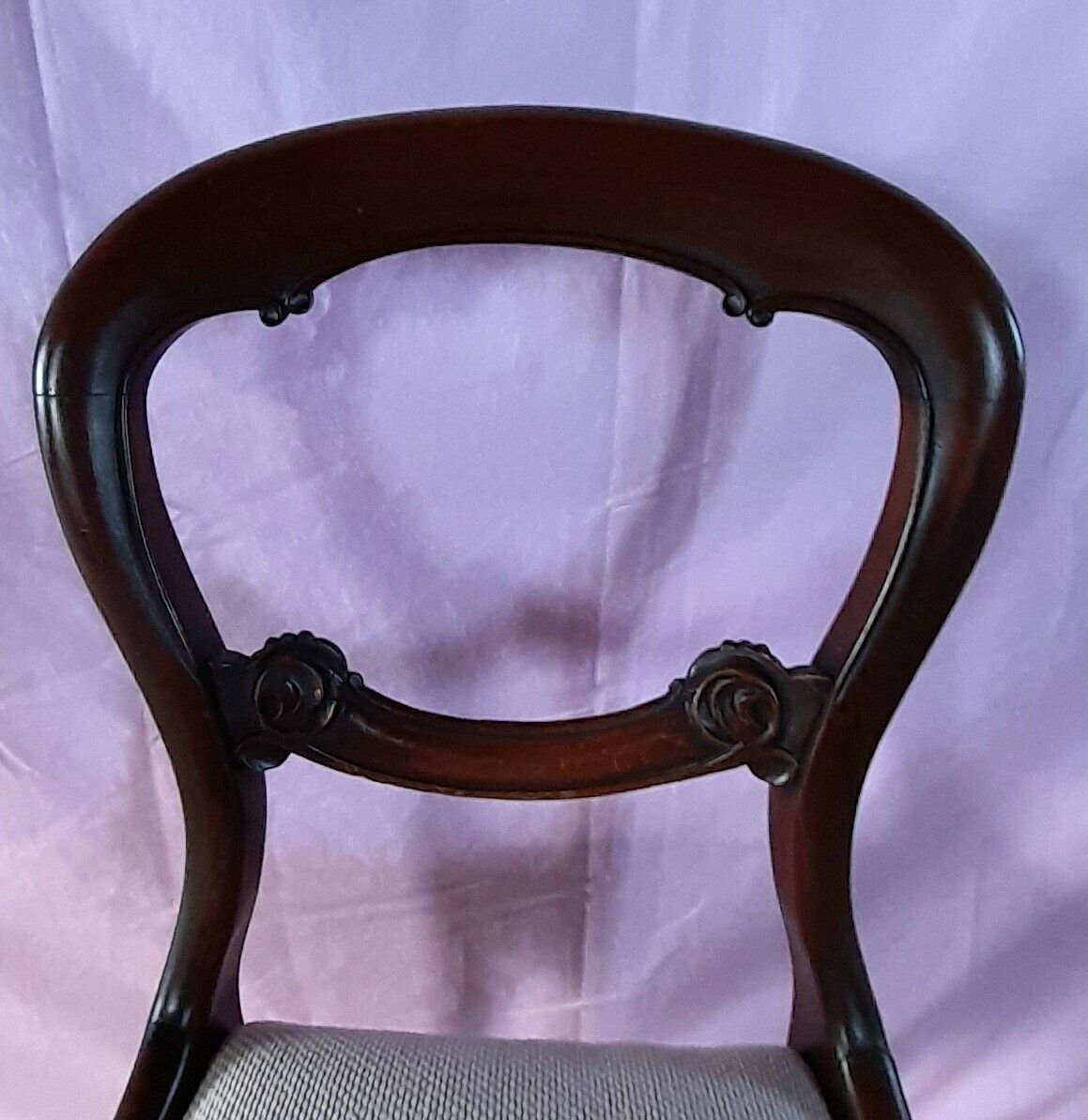 Antique Rococo Revival Balloon Backed Chair photo furniture