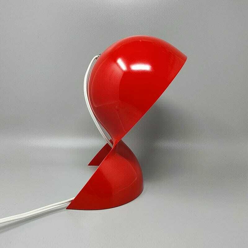 1960s Original Red Dalù Table Lamp By Vico Magistretti For Artemide (Not A Replica) photo furniture