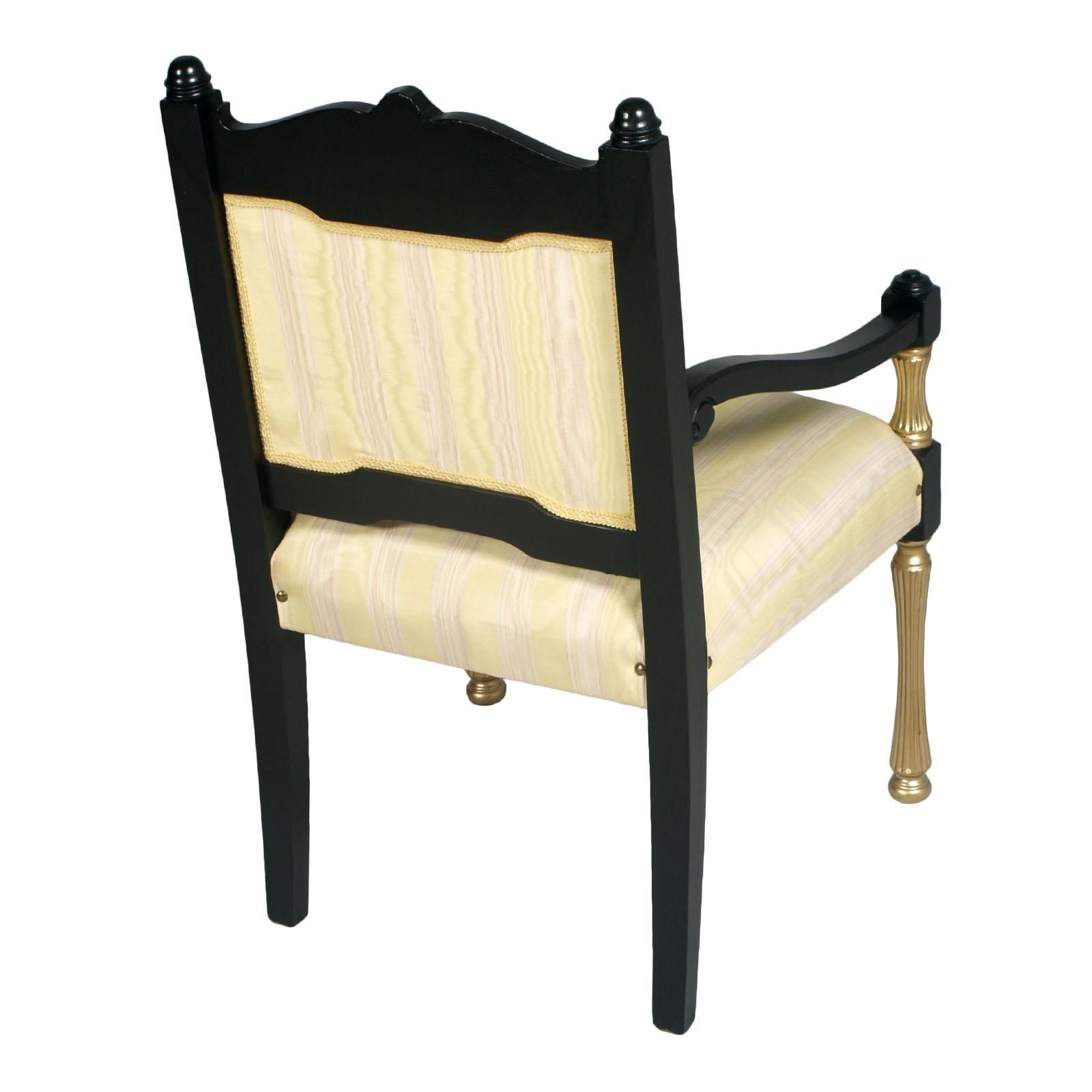 Italy Early 20th C Chairs Armchairs Lacquered And Gilt Wood, Velvet photo 2517.2