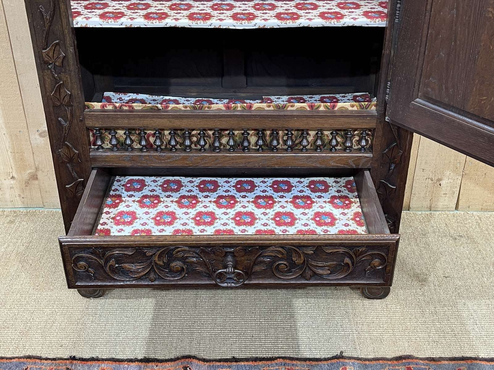 photo furniture Breton Chestnut Bonnetière From The Early 20th Century