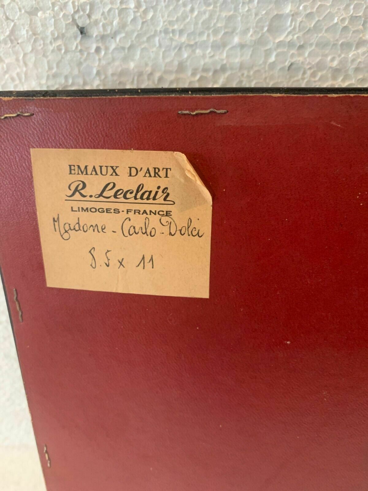 Limoges Enamels "La Madone Par A Leclair" 20th Century photo Art