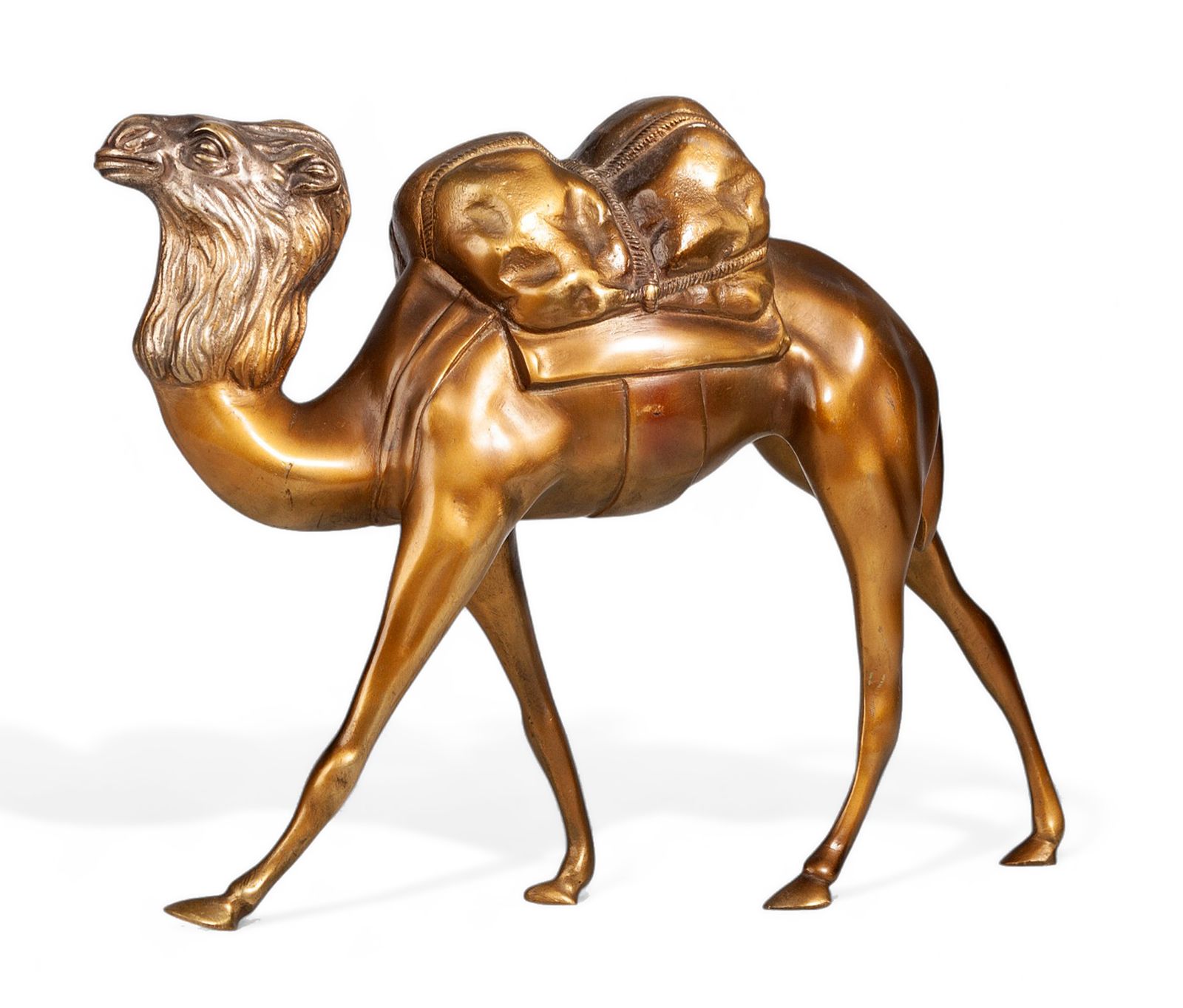Early 20th Century Art Déco Gilt Brass Sculpture Of A Galloping Camel, France photo furniture
