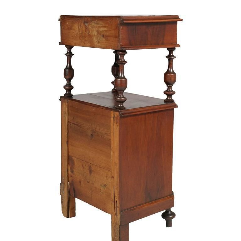 19th Century Italian Nightstand All In Walnut Restored And Finished With Shellac photo 2059.64