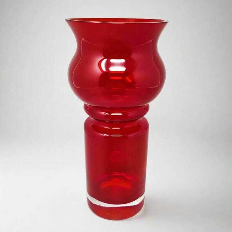 1970s Astonishing Tamara Aladin Vase Tulppaani (#1513) For Riihimaki/Riihimaen Lasi Oy photo for sale