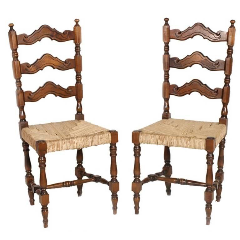 Renaissance Pair Of Sides Chairs, Dini & Puccini Attributed