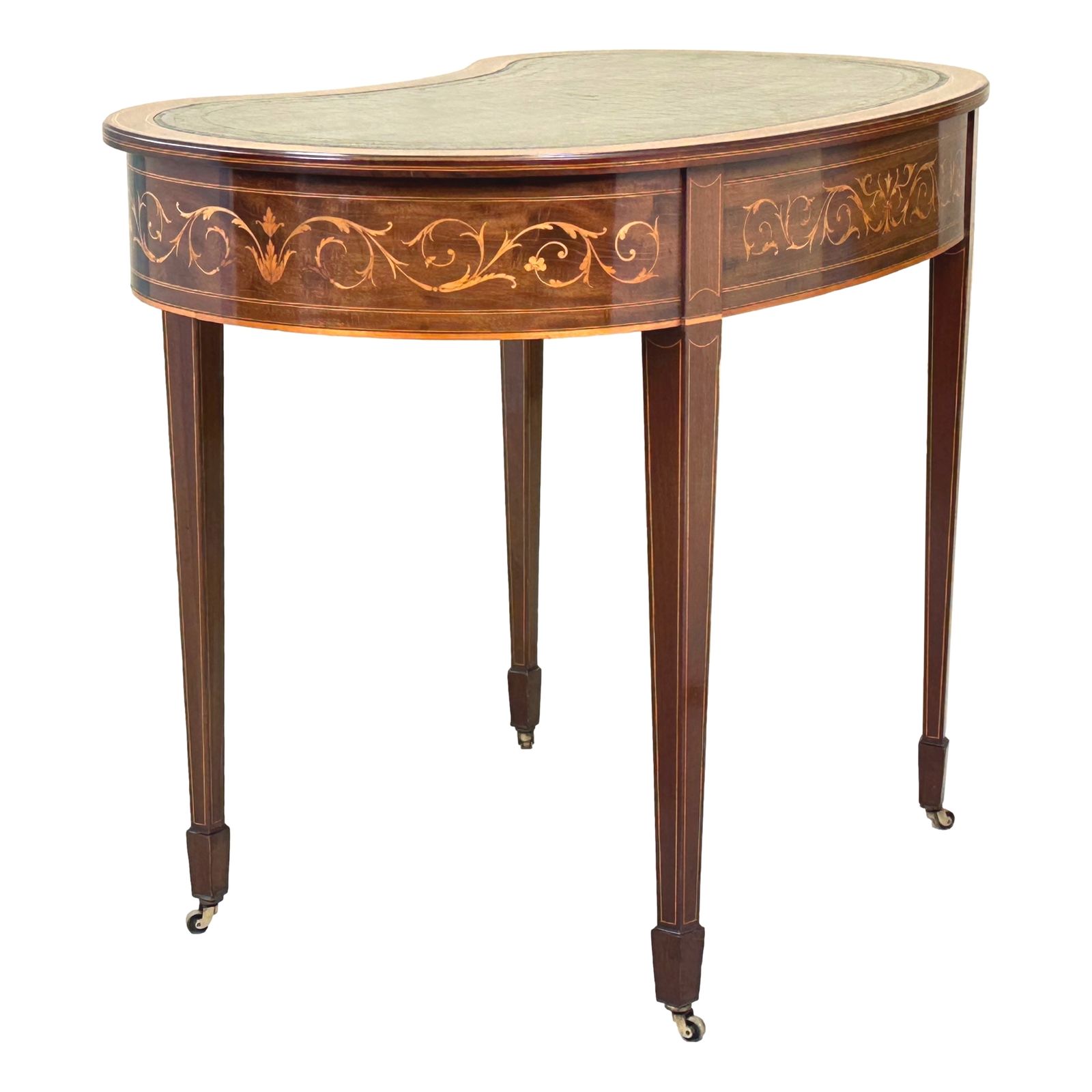 Mahogany Kidney Shaped 19th Century Writing Table (England, Circa 1890) photo 4750.0