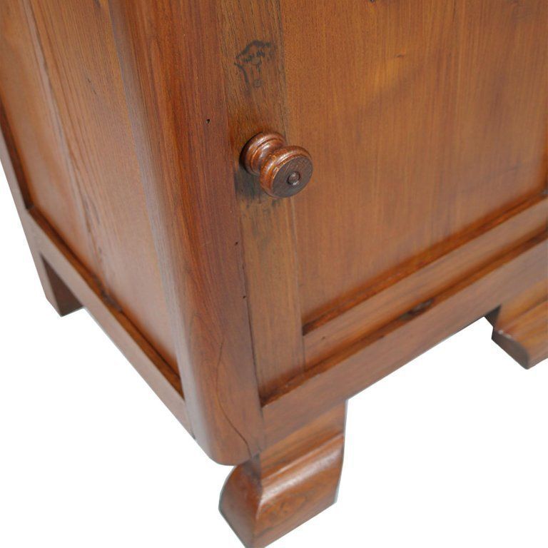 Art Deco Country Bedside Table Nightstand In Pine, Restored And Polished To Wax photo Furniture