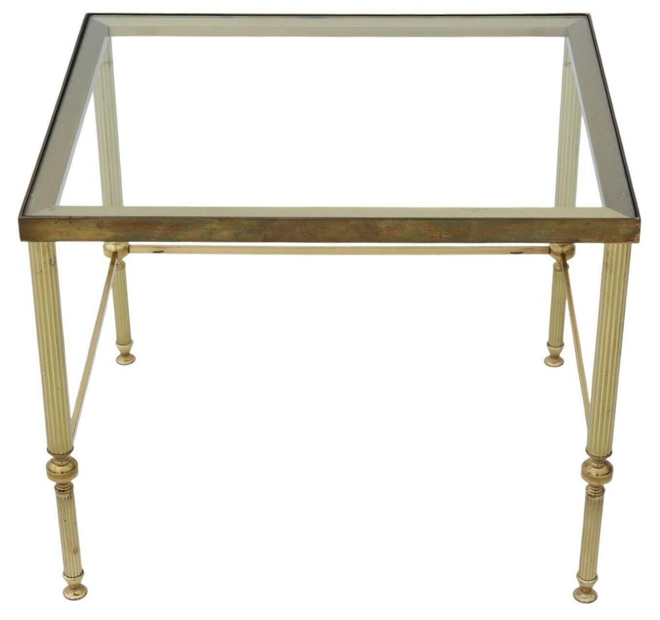 Vintage Retro Fine Quality Nest Of 3 Ormolu Brass And Glass Tables Coffee Side photo 1495.0
