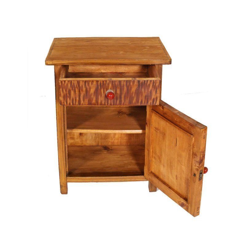 Art Deco Period Country Tyrol Pair Of Nightstand Decorated Finished To Wax photo Furniture
