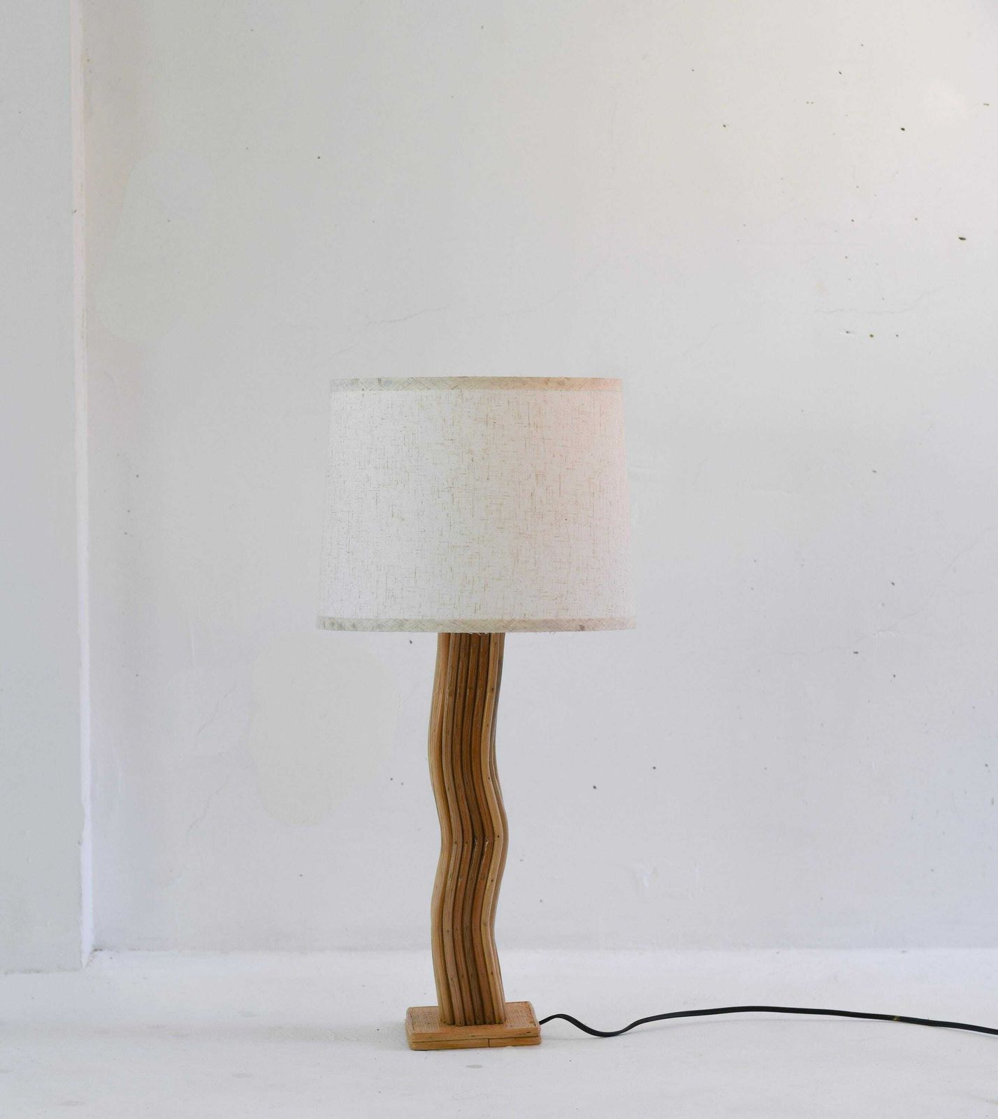 Rattan Modern Wave Lamp, Mid 20th Century photo furniture