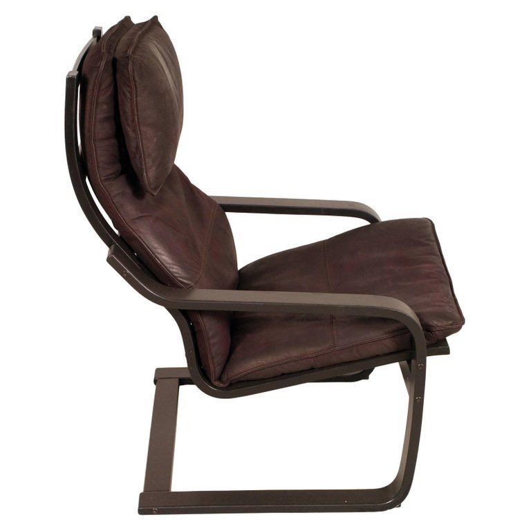 1970s Set Of Leather Cantilever Chairs With Footrest "Poäng By Noboru Nakamura photo furniture