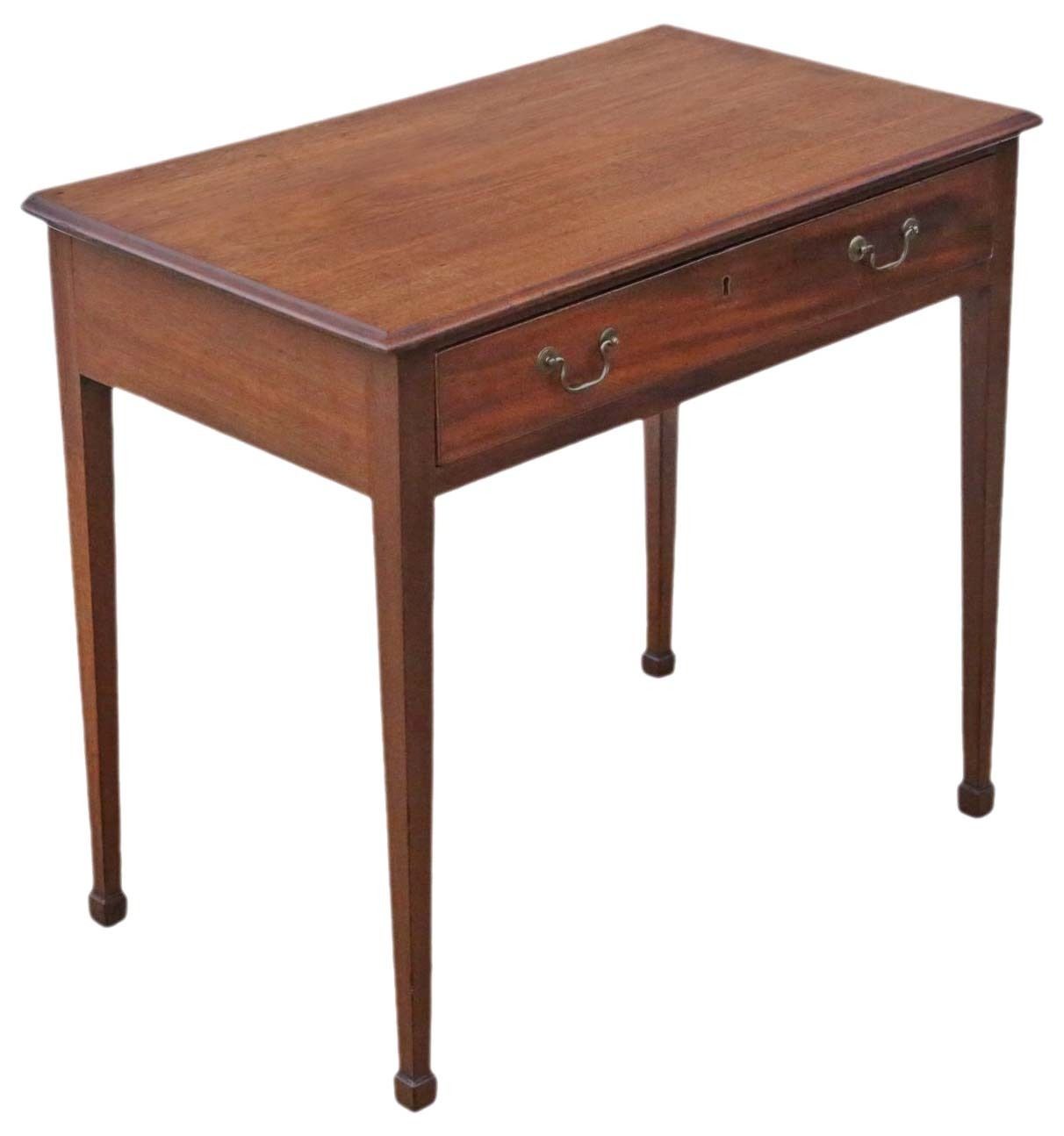 Antique Fine Quality Georgian Mahogany Writing Dressing Table 19th Century Desk Side