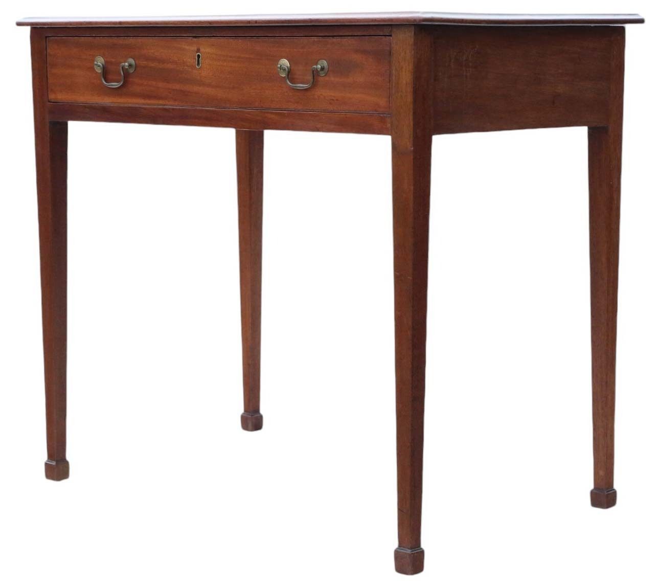 Antique Fine Quality Georgian Mahogany Writing Dressing Table 19th Century Desk Side photo for sale