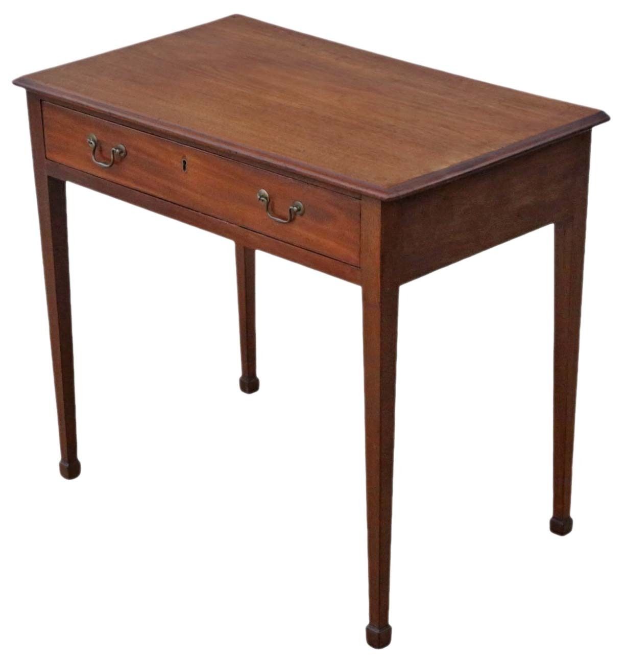 Antique Fine Quality Georgian Mahogany Writing Dressing Table 19th Century Desk Side photo Furniture