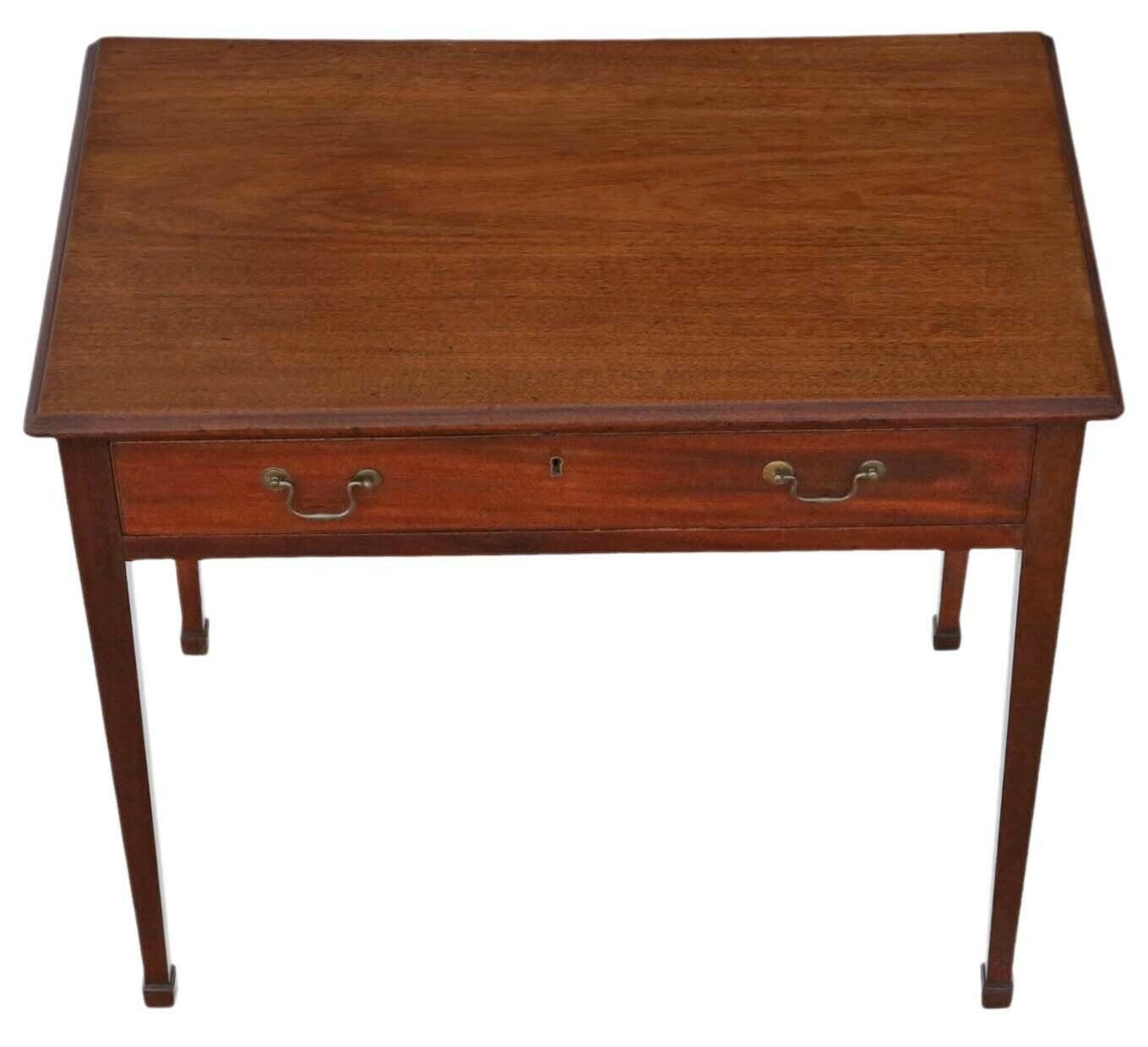 Antique Fine Quality Georgian Mahogany Writing Dressing Table 19th Century Desk Side photo vinterior