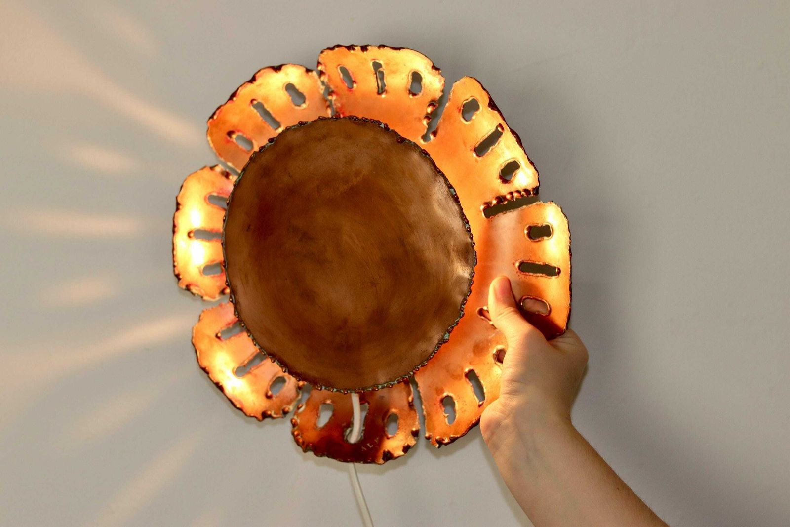Svend Aage Holm Sørensen Copper Flower Lamp photo buy