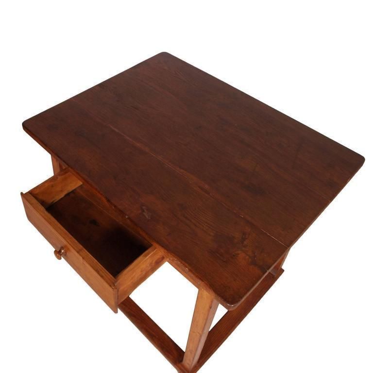 Late 19th Century Tyrol Desk/Working Table, Solid Wood Restored And Wax Finished photo furniture