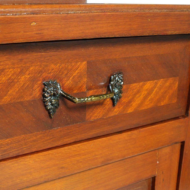 Early 20th Century Italian Art Nouveau Nightstand Restored And Polished To Wax photo Furniture