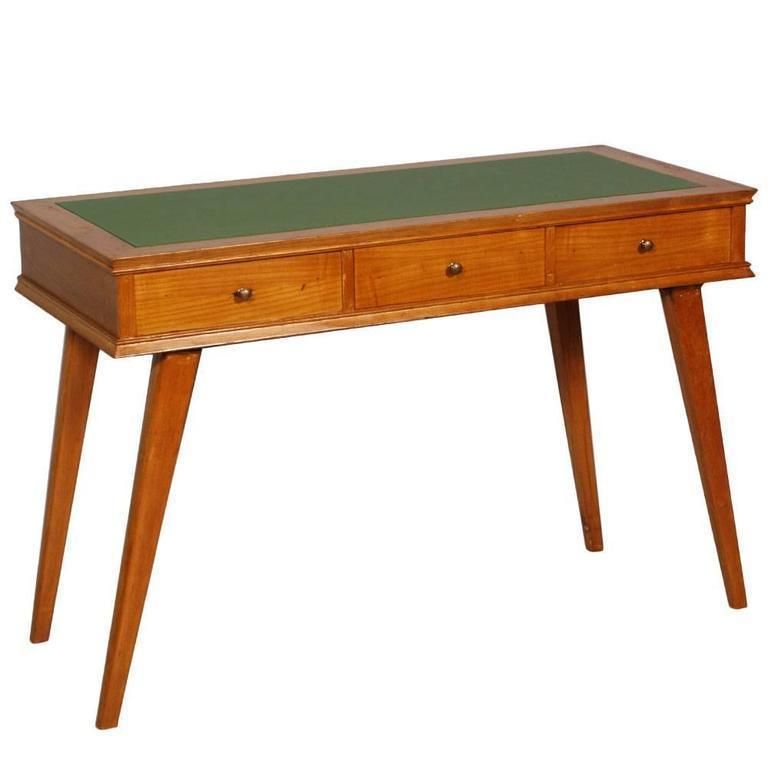 Mid Century Modern Desk With Bookcase Maple Wood Ico Parisi Style Period, 1950s photo furniture