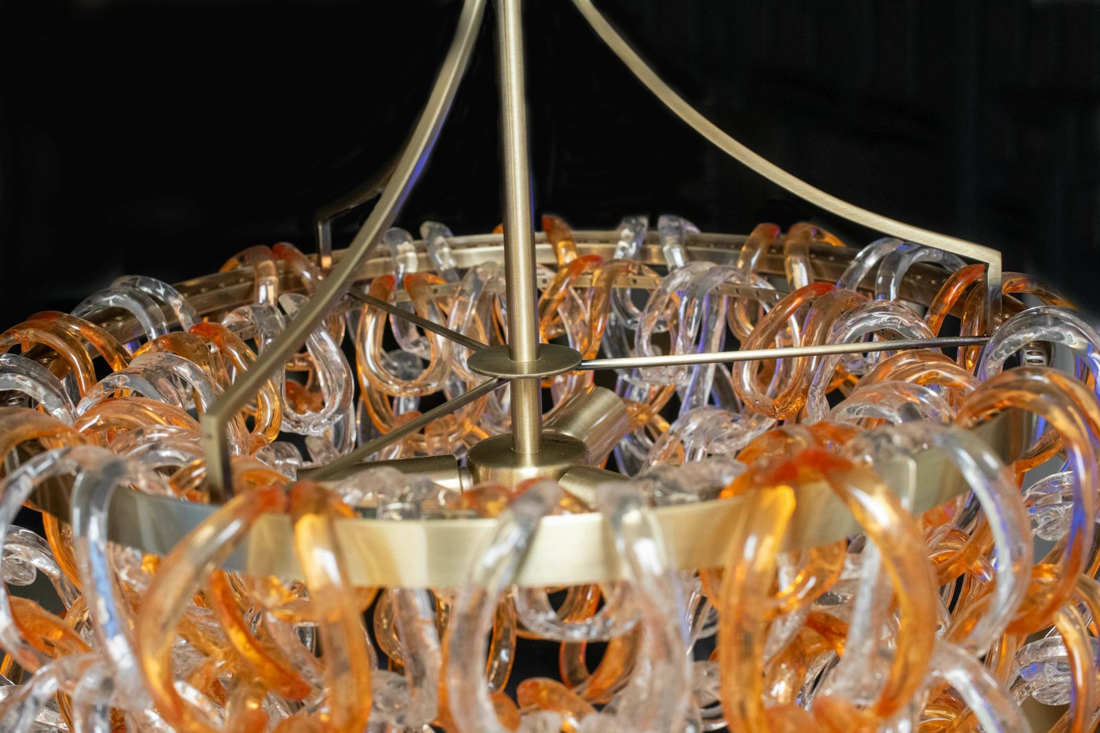 Fabulous Murano Glass Chandelier With Hand Made Glass Pieces. photo Lighting