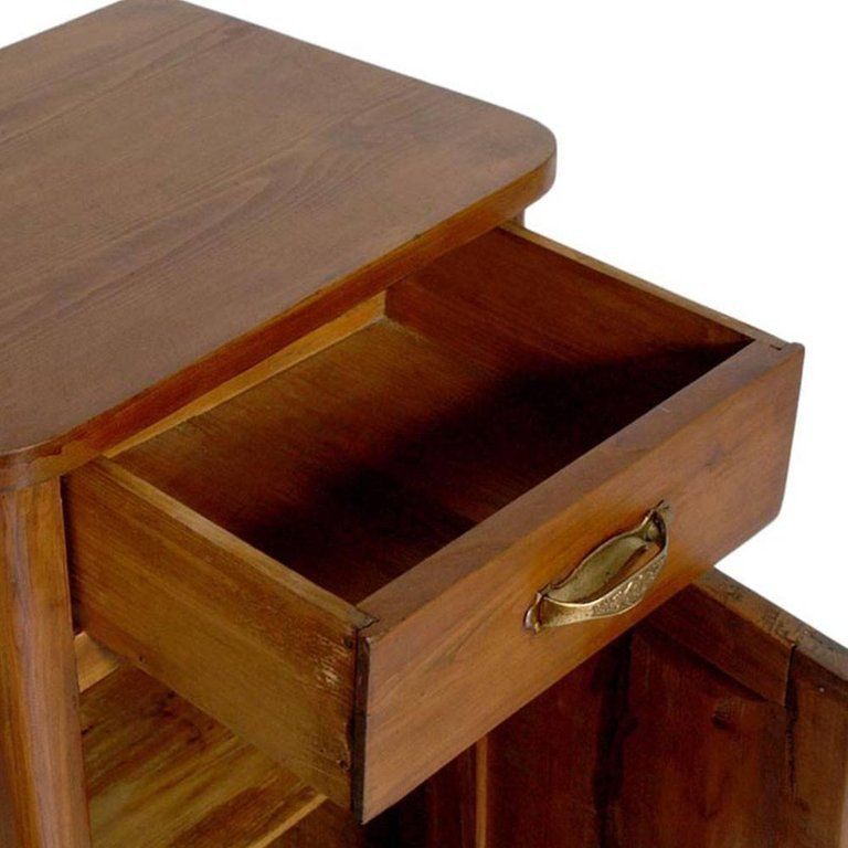 Early 20th Century Tyrol Country Nightstand In Walnut, Restored, Polished To Wax photo for sale