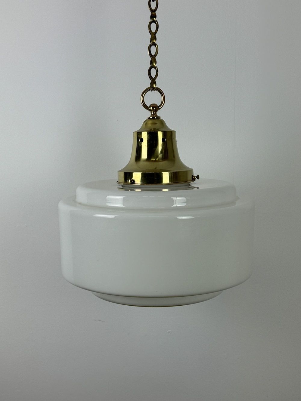 Large Tiered Art Deco Opaline Pendant Light (24067) photo furniture